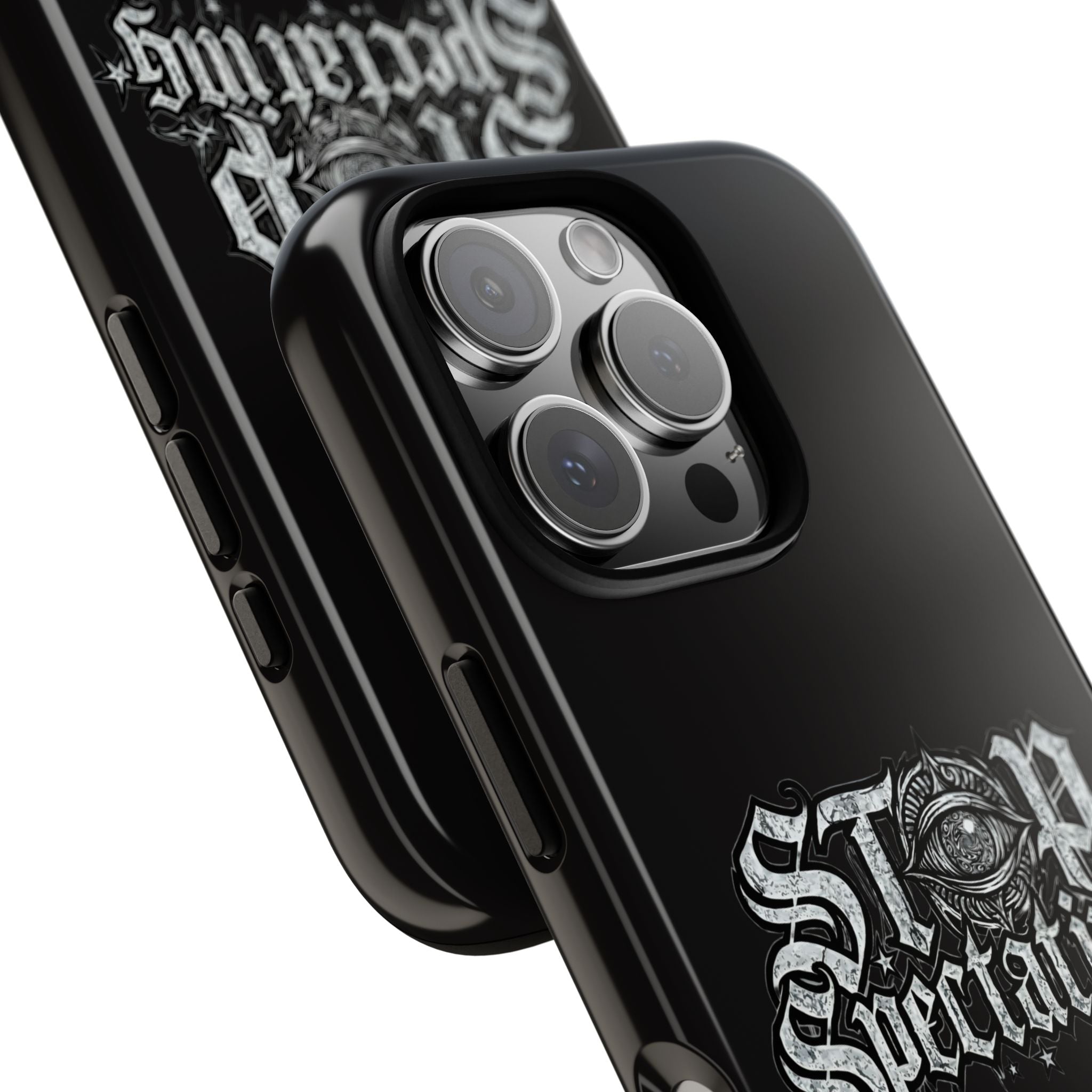 Stop Spectating Tough Phone Case — Protective Graphic Phone Cover with Gothic Eye Design