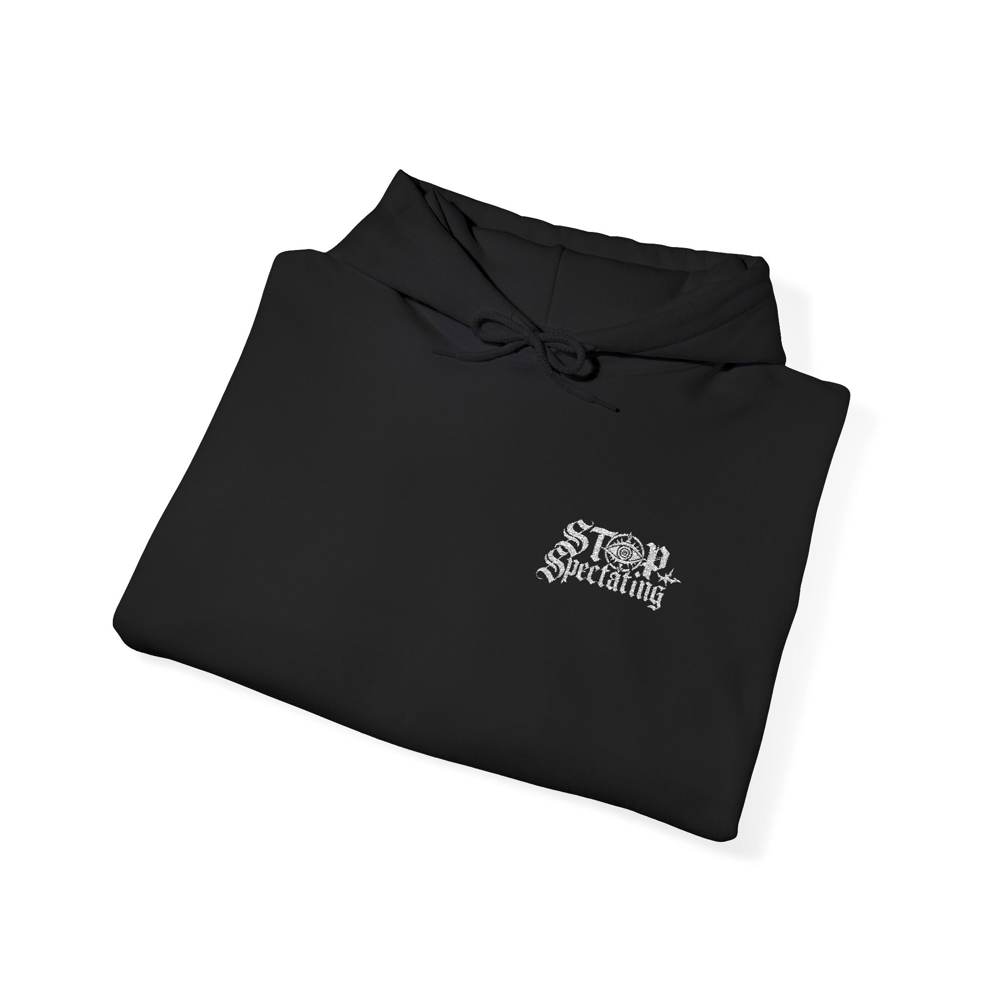 Stop Spectating Embroidered Hoodie - Black