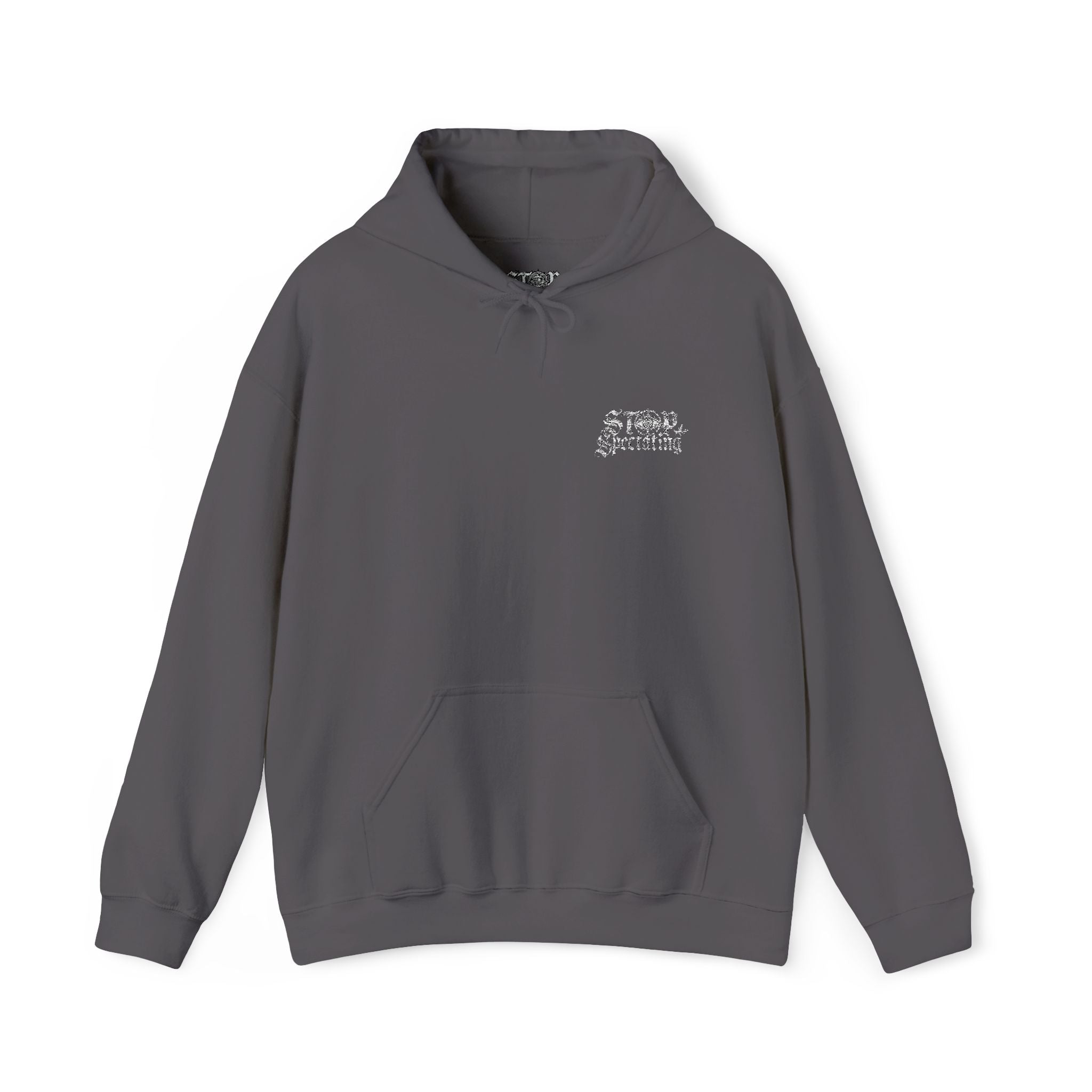 Stop Spectating Embroidered Hoodie - Grey