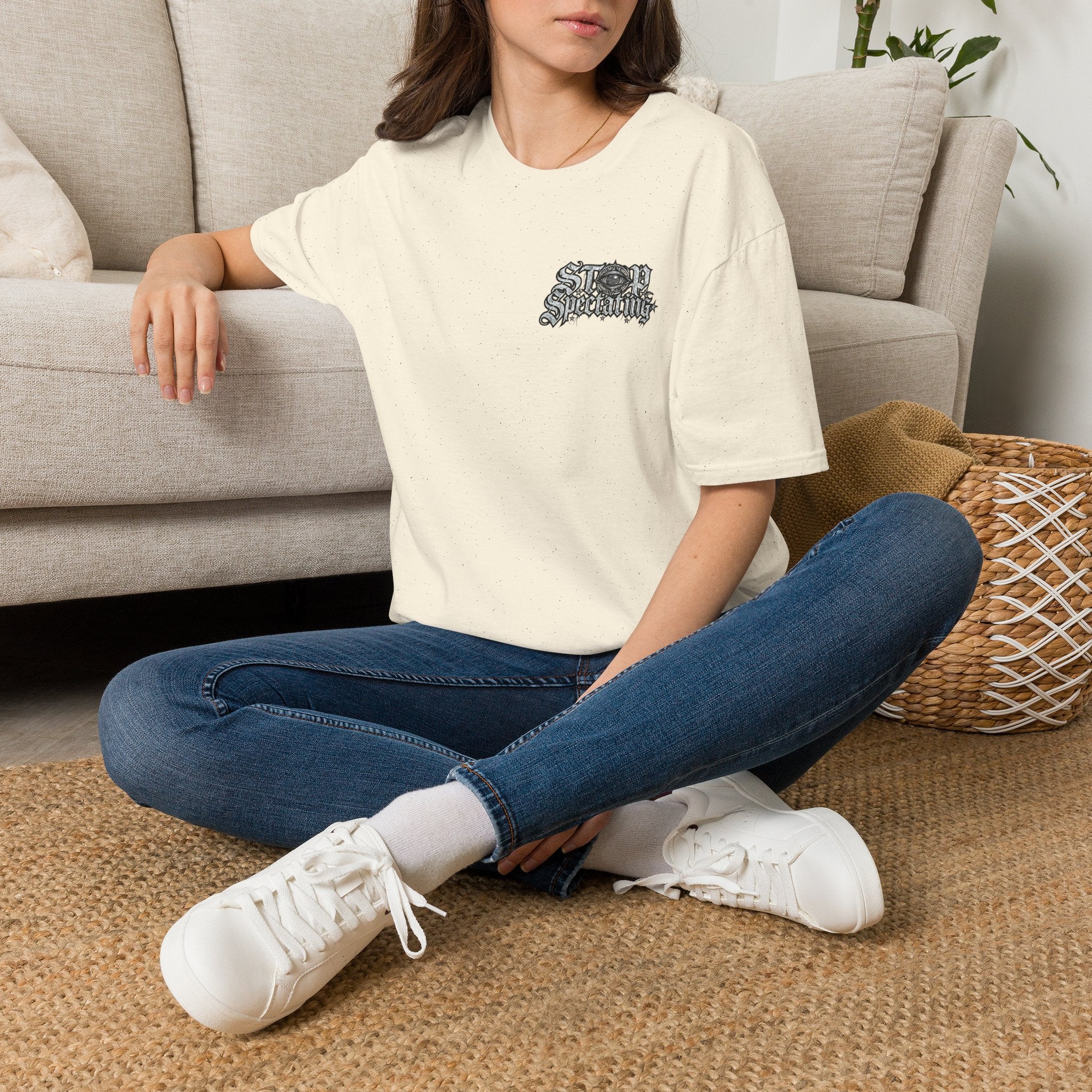 Stop Spectating Left Chest/Back Logo Tee - 100% Cotton/Light Colors