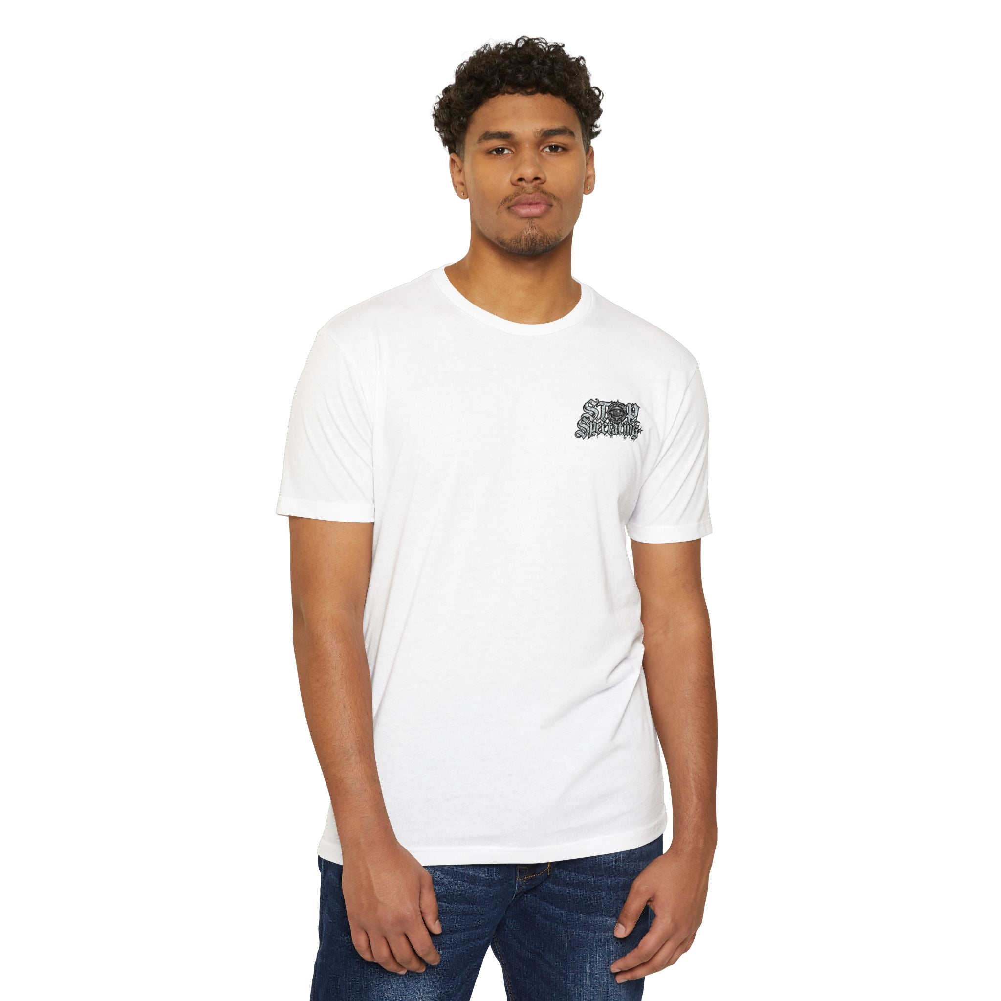 Stop Spectating Lightweight Blend T-Shirt - White