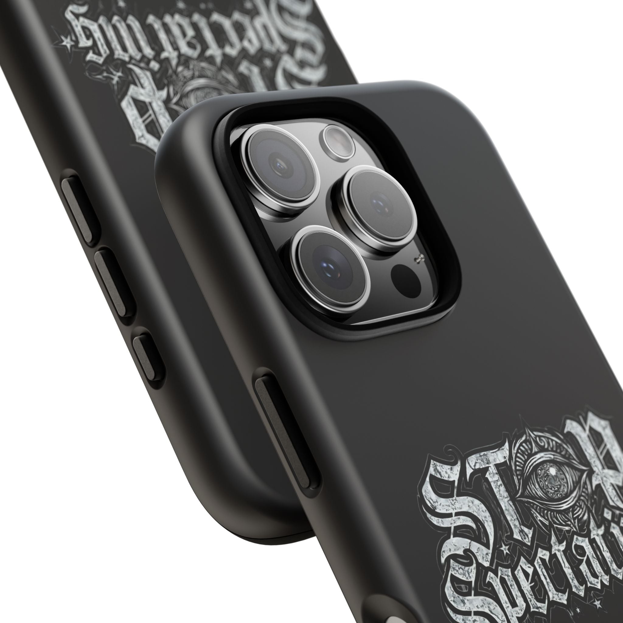 Stop Spectating Tough Phone Case — Protective Graphic Phone Cover with Gothic Eye Design