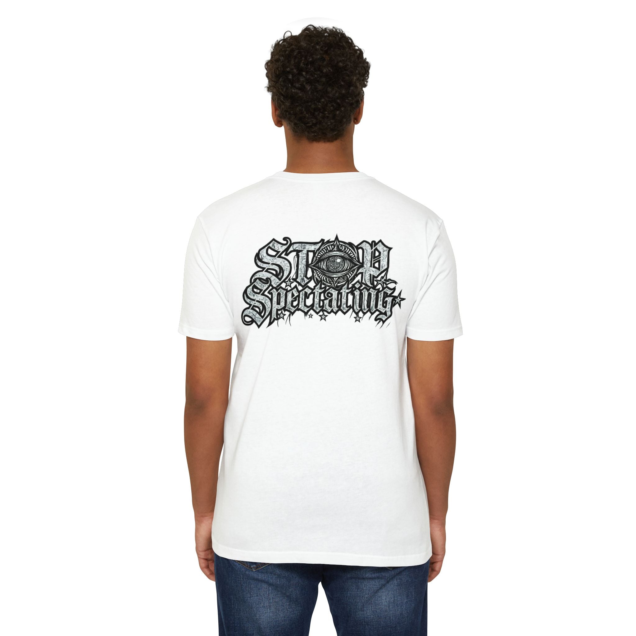 Stop Spectating Lightweight Blend T-Shirt - White