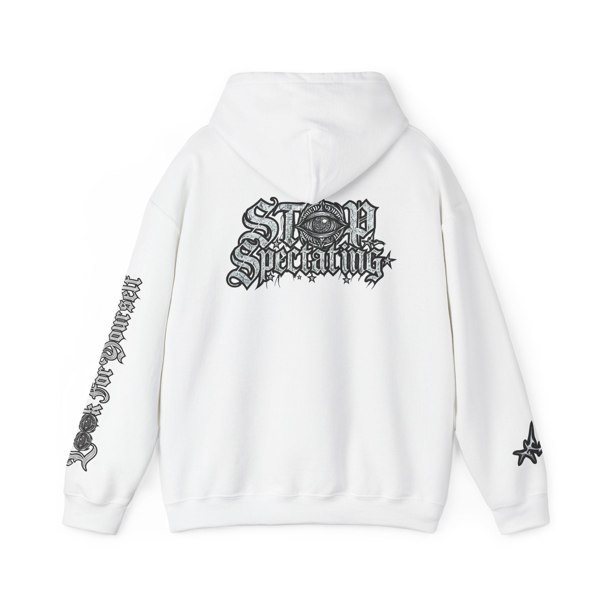 Stop Spectating Hoodie | Look for Yourself - White